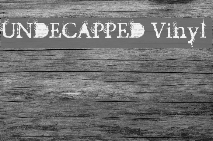 UNDECAPPED Vinyl Font examples