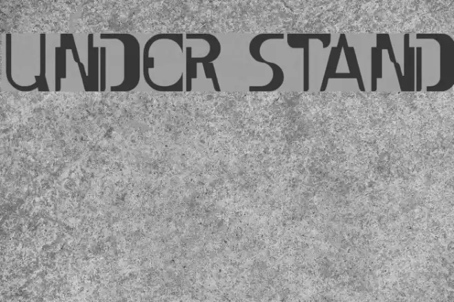 UNDER STAND Font examples