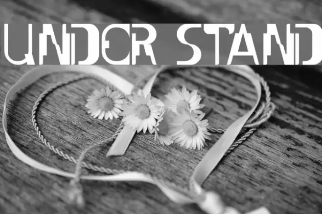 UNDER STAND Font examples