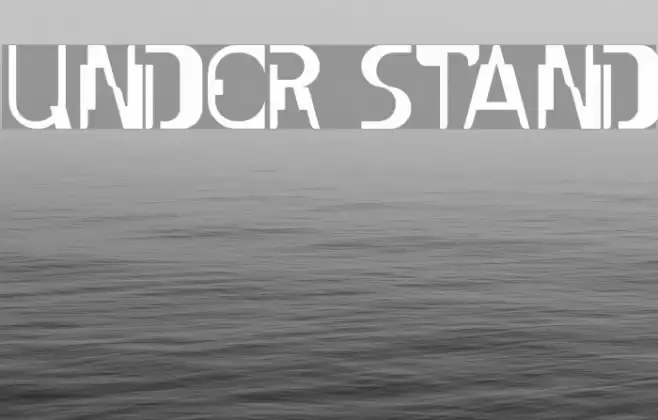 UNDER STAND Font examples
