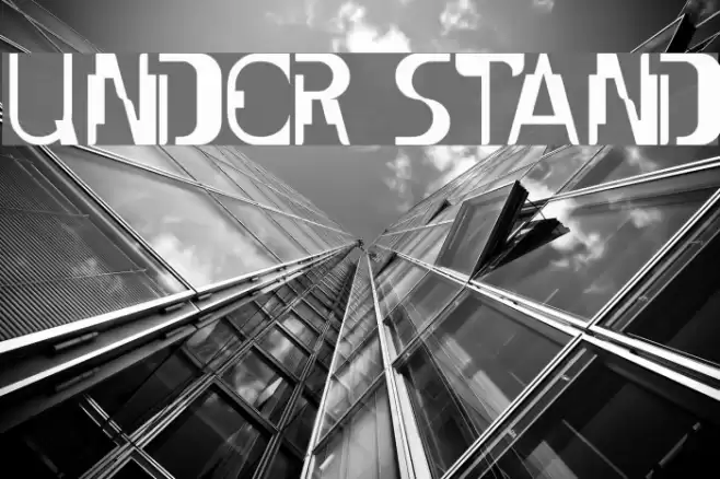 UNDER STAND Font examples