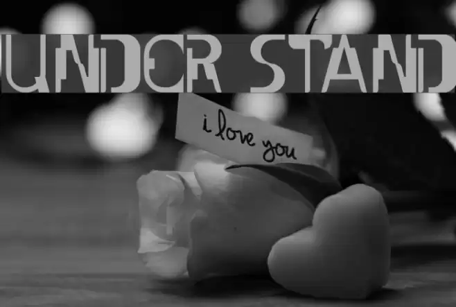UNDER STAND Font examples
