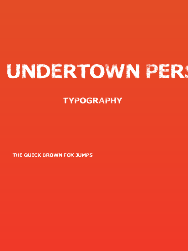UNDERTOWN PERSONAL USE Regular Poster