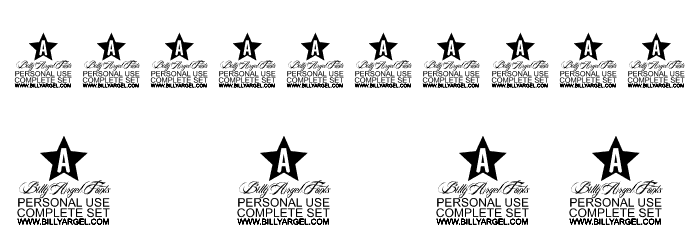 UNDERWAY PERSONAL USE Bold Font OTHER CHARS