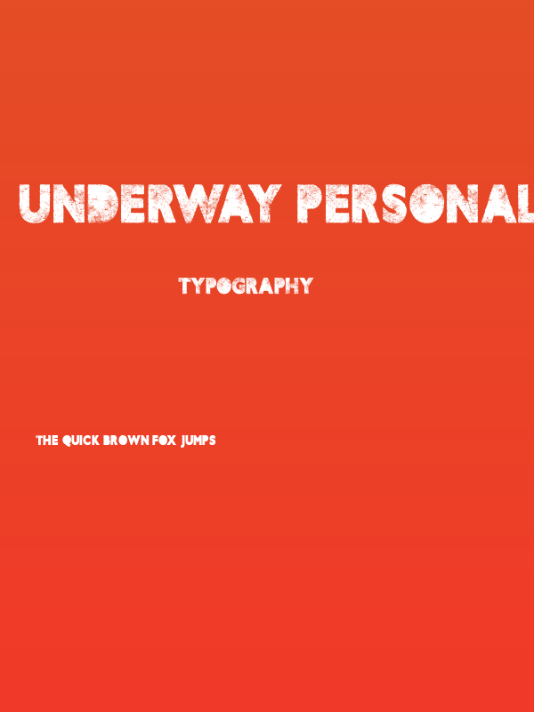 UNDERWAY PERSONAL USE Bold Poster