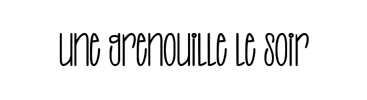 UNE GRENOUILLE LE SOIR  免费字体下载
