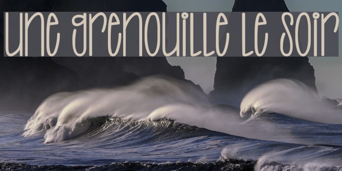 UNE GRENOUILLE LE SOIR フォント examples