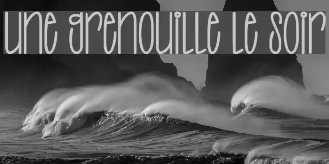 UNE GRENOUILLE LE SOIR フォント examples