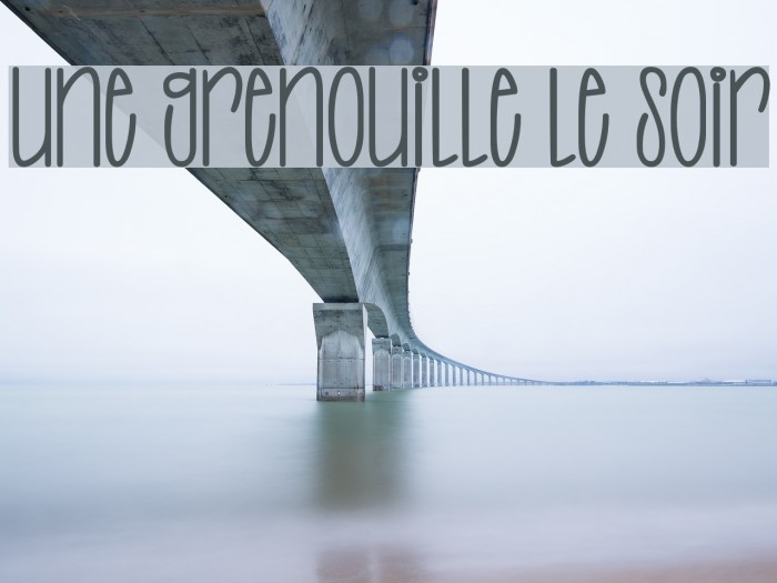 UNE GRENOUILLE LE SOIR フォント examples