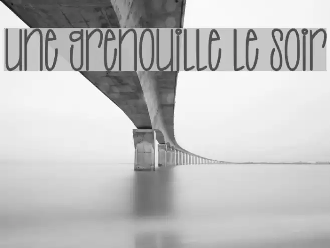 UNE GRENOUILLE LE SOIR フォント examples