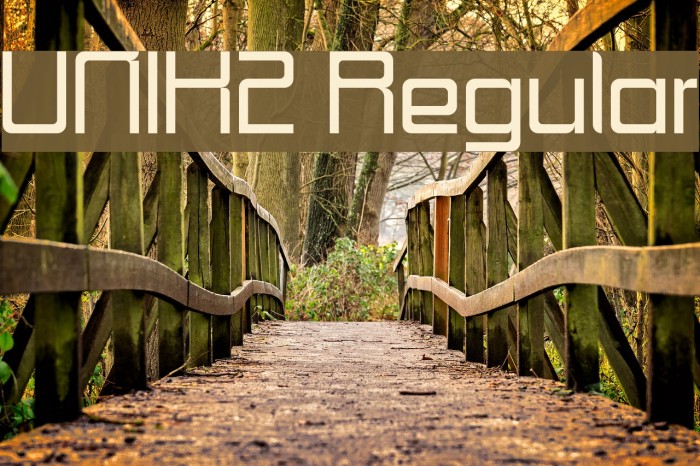 UNIK2 Regular Font examples