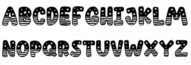 UNITED AMERICA Caratteri MAIUSCOLE