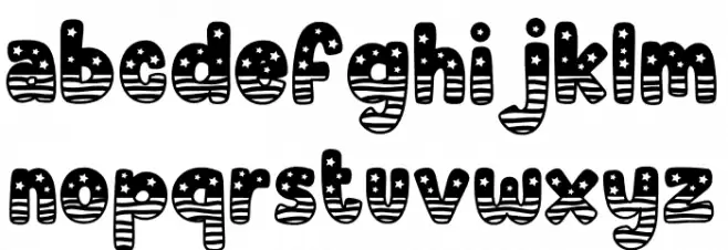 UNITED AMERICA Caratteri MINUSCOLO