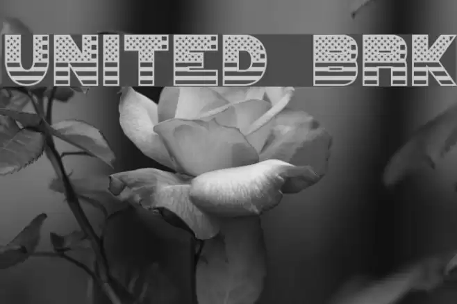 UNITED BRK Font examples