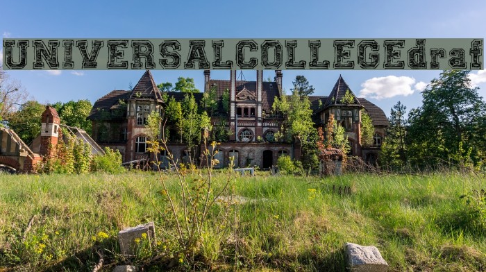 UNIVERSAL-COLLEGE-draft Font examples