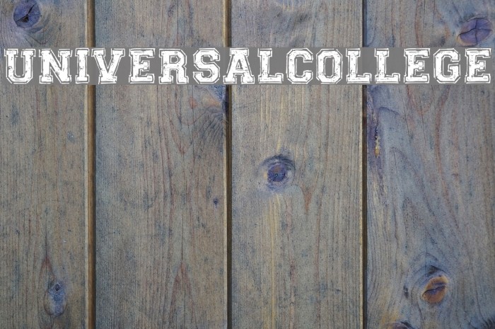 UNIVERSAL-COLLEGE Font examples