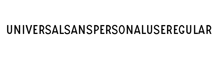 UNIVERSAL SANS PERSONAL USE Regular Polices