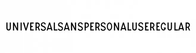 UNIVERSAL SANS PERSONAL USE Regular Fuentes