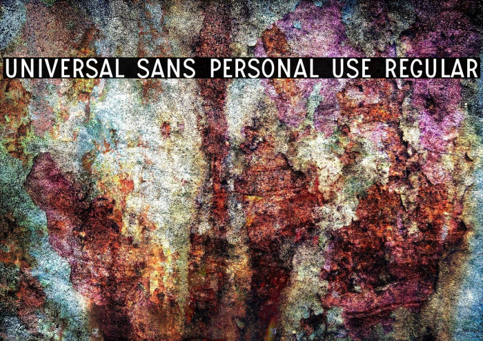 UNIVERSAL SANS PERSONAL USE Regular Font examples