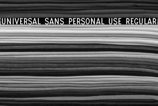UNIVERSAL SANS PERSONAL USE Regular Fuentes examples