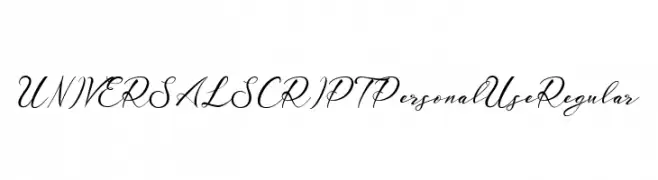 UNIVERSAL SCRIPT Personal Use Regular  नि: शुल्क फ़ॉन्ट्स डाउनलोड