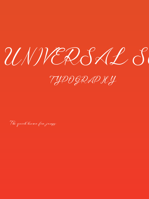 UNIVERSAL SCRIPT Personal Use Regular Poster