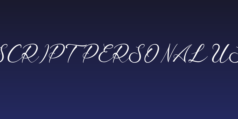 UNIVERSAL SCRIPT Personal Use Regular Social Header