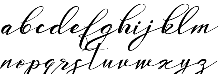 UNIVERSAL SCRIPT Personal Use Regular Font LOWERCASE