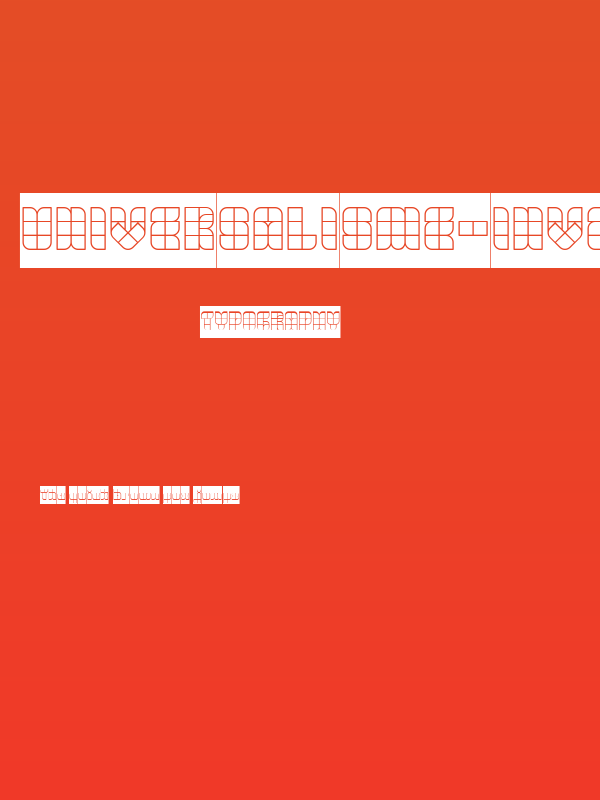 UNIVERSALISME-Inverse Poster