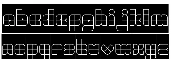 UNIVERSALISME-Inverse Caratteri MINUSCOLO