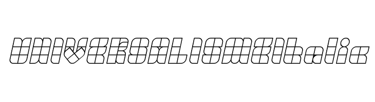 UNIVERSALISME Italic  免费字体下载