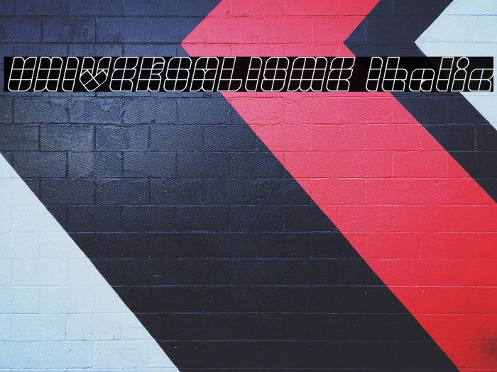 UNIVERSALISME Italic Example 1