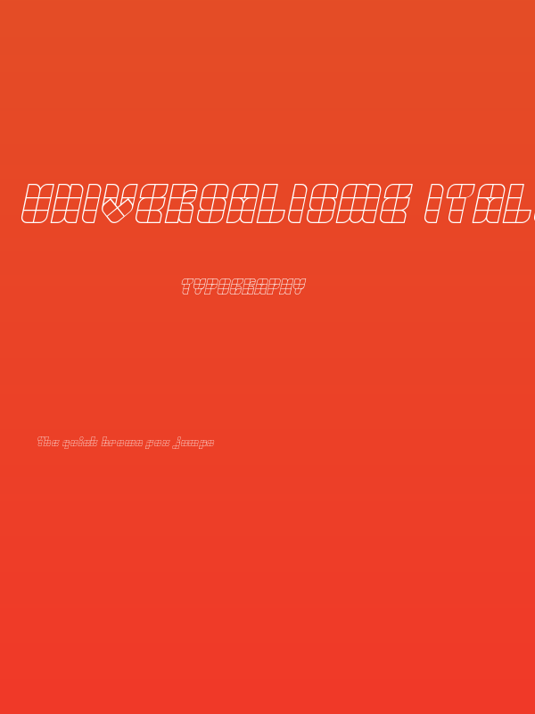 UNIVERSALISME Italic Poster