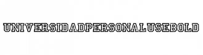 UNIVERSIDAD PERSONAL USE Bold  Fuentes Gratis Descargar