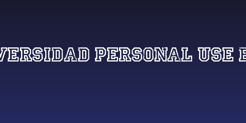 UNIVERSIDAD PERSONAL USE Bold Social Header