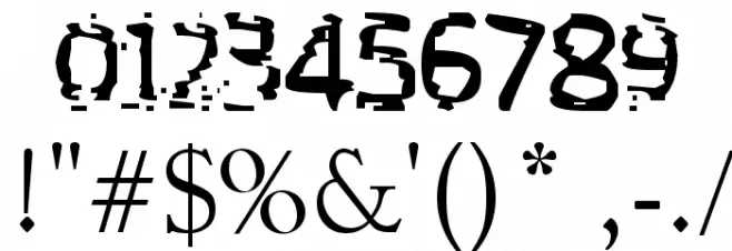 UNKNOWN Font OTHER CHARS