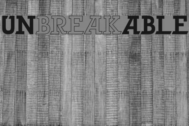 UNbreakABLE Font examples