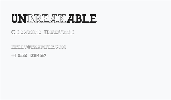 UNbreakABLE Business Card