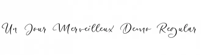 Un Jour Merveilleux Demo Regular  Frei Schriftart Herunterladen