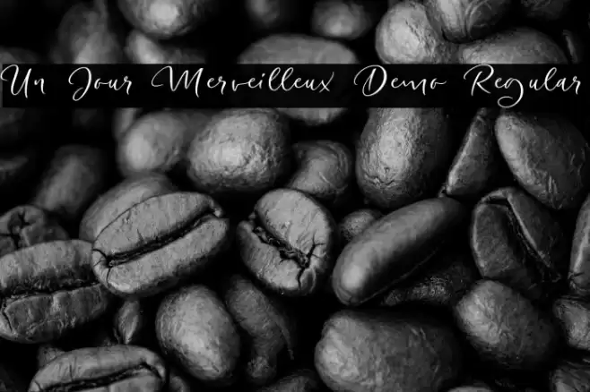 Un Jour Merveilleux Demo Regular Font examples