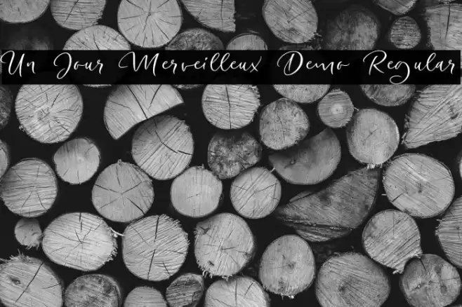 Un Jour Merveilleux Demo Regular Font examples