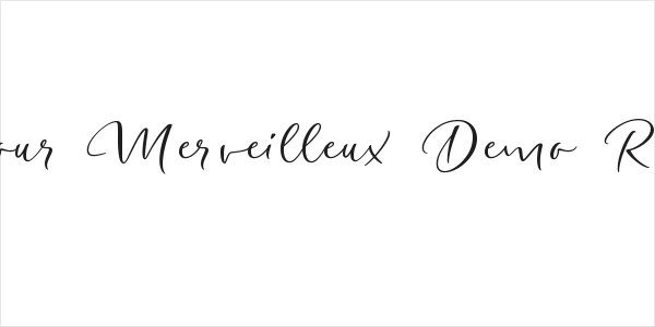 Un Jour Merveilleux Demo Regular Logo