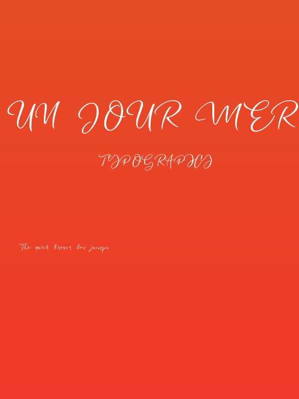 Un Jour Merveilleux Demo Regular Poster