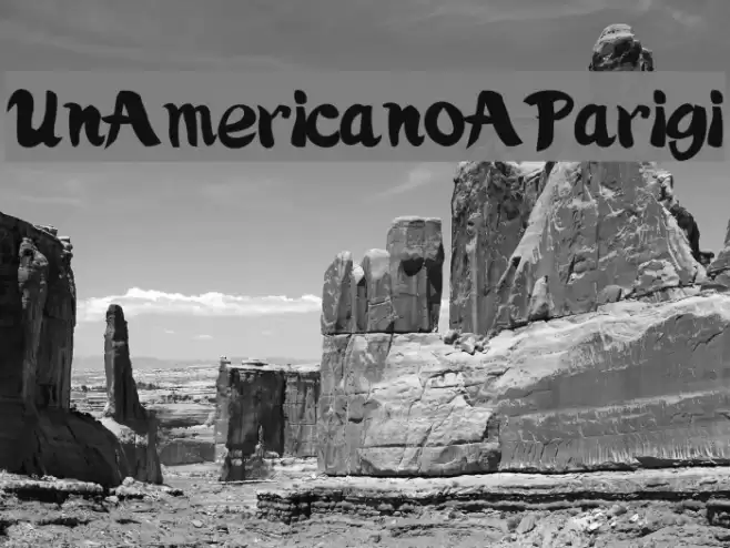 UnAmericanoAParigi Font examples