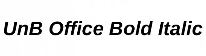 UnB Office Bold Italic  Free Fonts Download