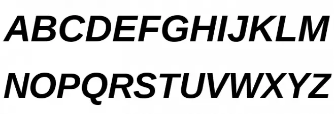 UnB Office Bold Italic Schriftart Groß