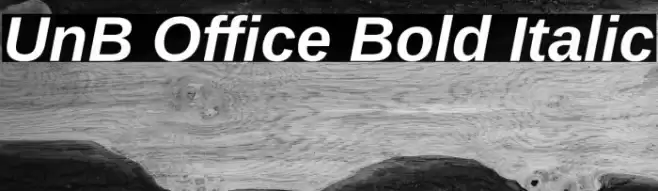UnB Office Bold Italic फ़ॉन्ट examples