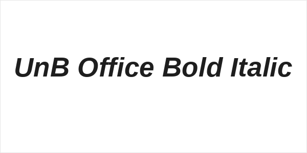 UnB Office Bold Italic Logo