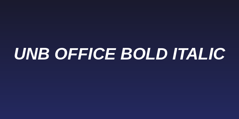 UnB Office Bold Italic Social Header