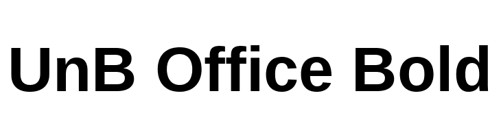 UnB Office Bold  Скачать бесплатные шрифты